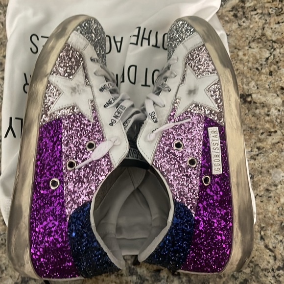 Golden goose all star multi glitter as pictured worn gently a handful of times - Picture 12 of 13